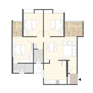 Mangalam Momento Moshi 2.5 BHK Floor Plan